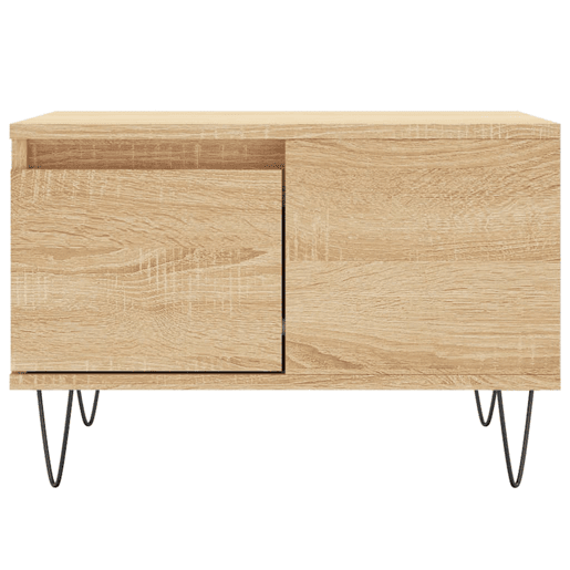 Mesa de Centro, Mesa baixa, 55x55x36,5 cm derivados madeira carvalho sonoma