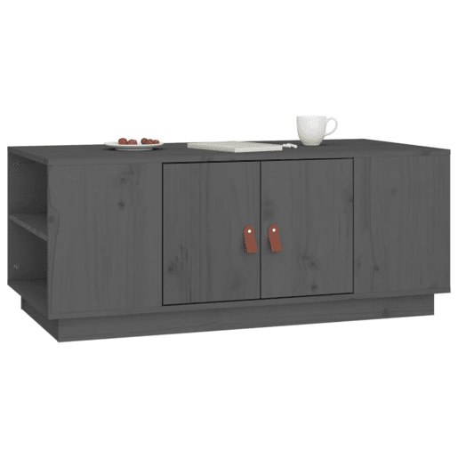 Mesa de Centro, Mesa baixa, 100x50x41 cm madeira de pinho maciça cinza