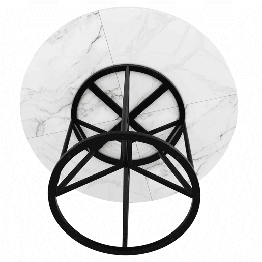 Conjunto de sala de jantar de 5 peças 100 cm - Mesa redonda com 4 cadeiras de veludo cinzento - Preto
