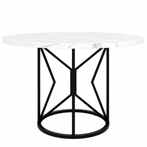 Conjunto de sala de jantar de 5 peças 100 cm - Mesa redonda com 4 cadeiras de veludo cinzento - Preto