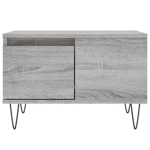 Mesa de Centro, Mesa baixa, 55x55x36,5 cm derivados de madeira cinza sonoma