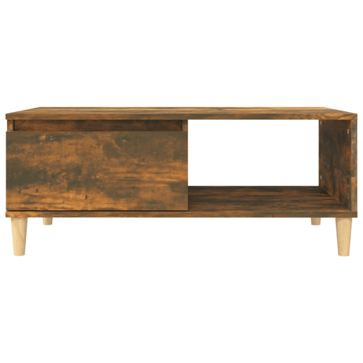 Mesa de Centro, Mesa baixa, 90x50x36,5 cm derivados madeira carvalho fumado