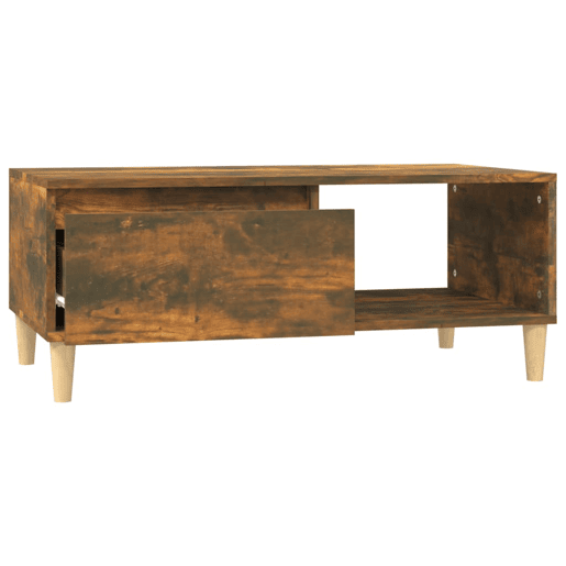 Mesa de Centro, Mesa baixa, 90x50x36,5 cm derivados madeira carvalho fumado