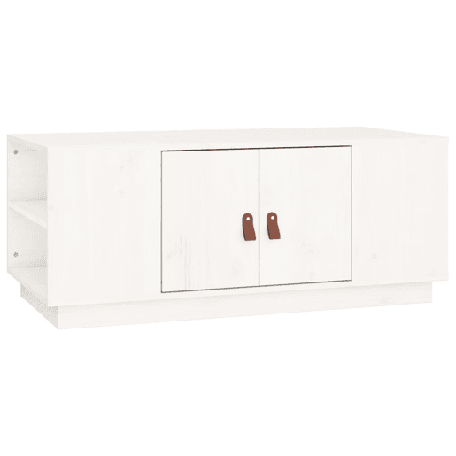 Mesa de Centro, Mesa baixa, 100x50x41 cm pinho maciço branco