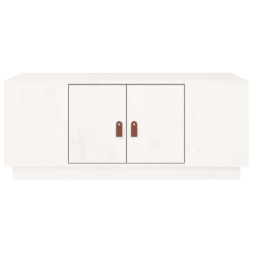 Mesa de Centro, Mesa baixa, 100x50x41 cm pinho maciço branco