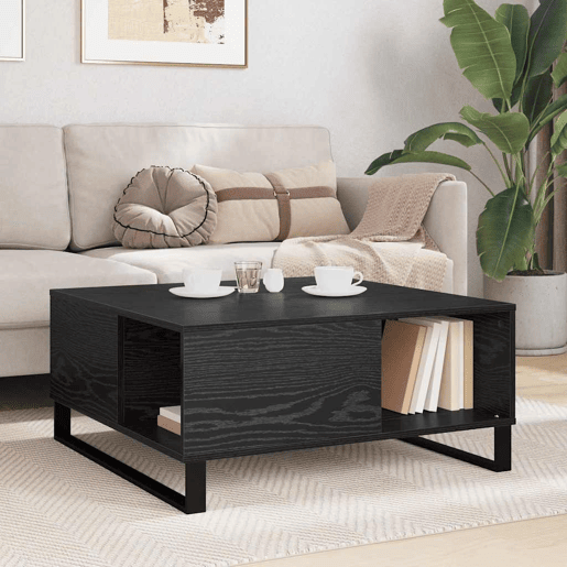 Mesa de Centro, Mesa baixa, Carvalho Preto 80 x 80 x 36,5 cm