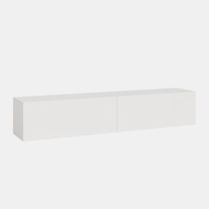Prateleira suspensa Evaton 2 portas 160x32x30cm Branco mate en.casa