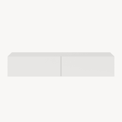 Prateleira suspensa Evaton 2 portas 160x32x30cm Branco mate en.casa