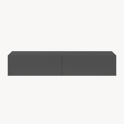 Prateleira suspensa Evaton 2 portas 160x32x30cm Cinzento escuro mate en.casa
