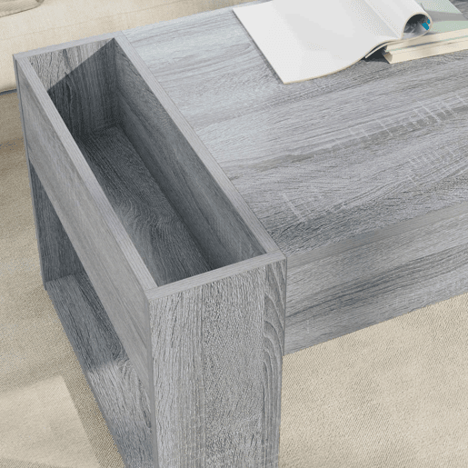 Mesa de Centro, Mesa baixa, Cinza Sonoma 110 x 50 x 41 cm Madeira processada
