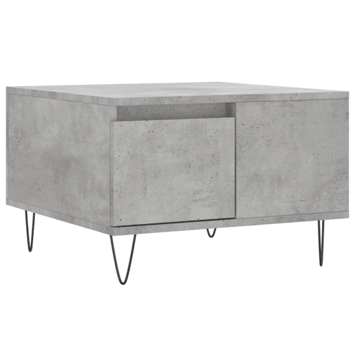 Mesa de Centro, Mesa baixa, 55x55x36,5 cm derivados madeira cinzento cimento