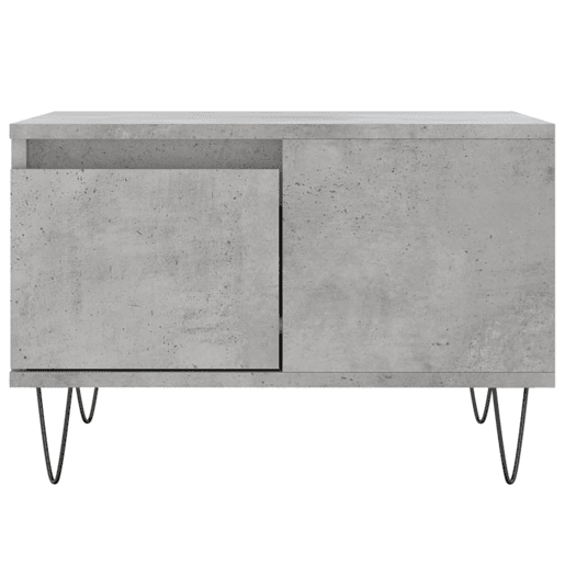 Mesa de Centro, Mesa baixa, 55x55x36,5 cm derivados madeira cinzento cimento