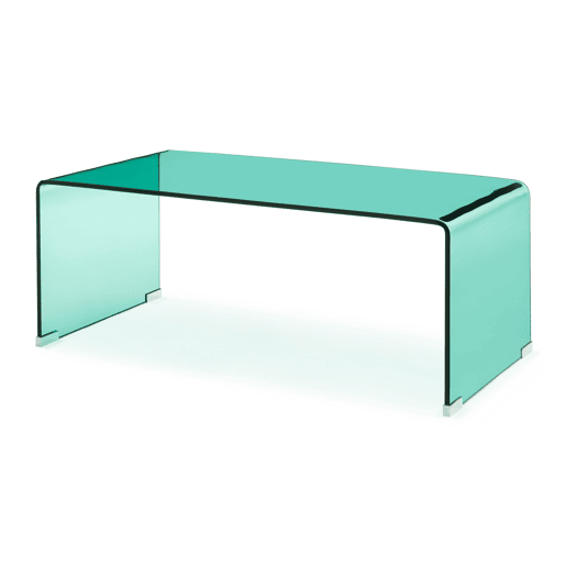 Mesa de centro Väsas montada vidro temperado 90x45x35 cm Verde en.casa