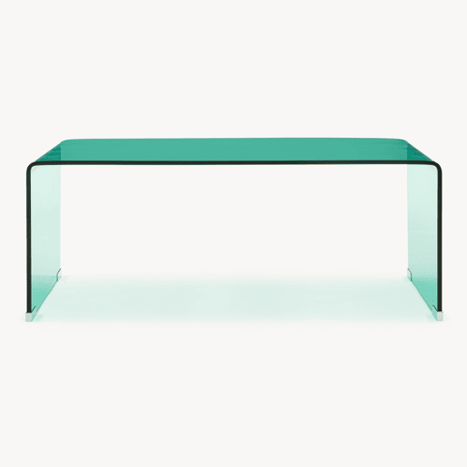 Mesa de centro Väsas montada vidro temperado 90x45x35 cm Verde en.casa