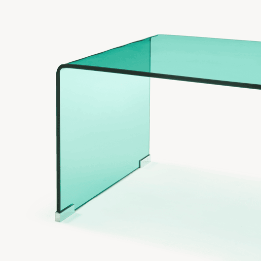 Mesa de centro Väsas montada vidro temperado 90x45x35 cm Verde en.casa