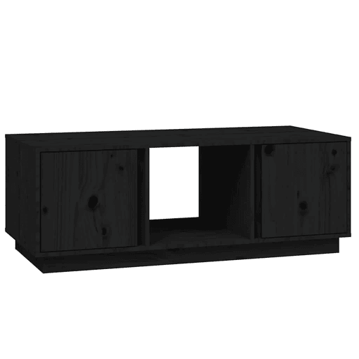 Mesa de Centro, Mesa baixa, 110x50x40 cm madeira de pinho maciça preto