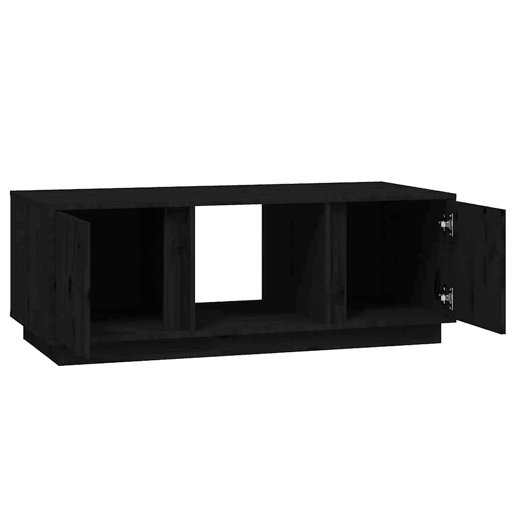 Mesa de Centro, Mesa baixa, 110x50x40 cm madeira de pinho maciça preto