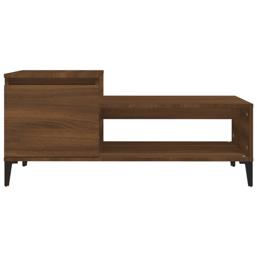 Mesa de Centro, Mesa baixa, 100x50x45 cm derivados madeira carvalho castanho