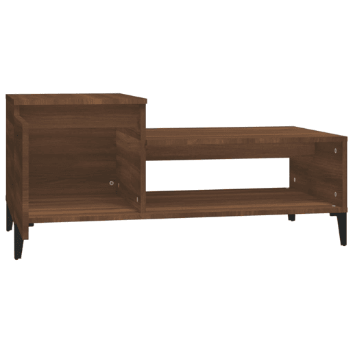 Mesa de Centro, Mesa baixa, 100x50x45 cm derivados madeira carvalho castanho
