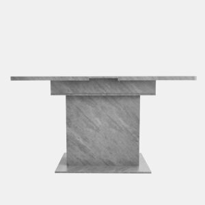 Mesa de jantar moderna extensível com arrumação por baixo - Cinzento