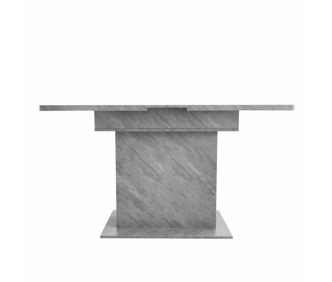 Mesa de comedor extensible moderna con almacenamiento debajo - gris
