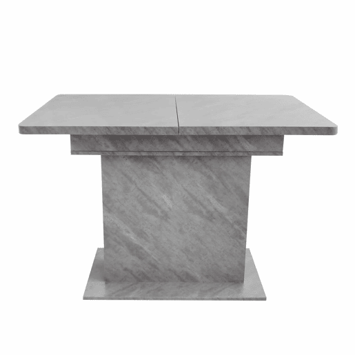 Mesa de jantar moderna extensível com arrumação por baixo - Cinzento