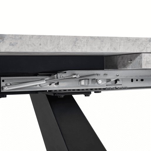 Mesa de jantar extensível 99-159x74 cm - Mesa compacta com design flexível - Cinza