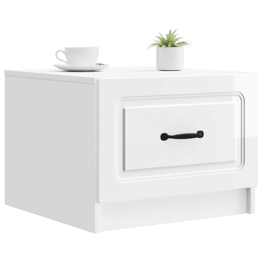 Mesa de Centro, Mesa baixa, com gaveta Branco Brilhante 49 x 50 x 37 cm