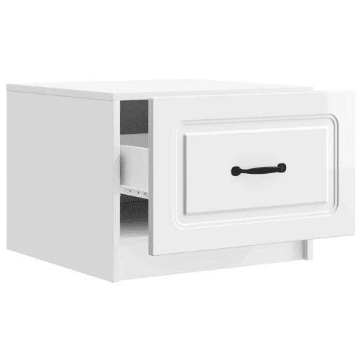 Mesa de Centro, Mesa baixa, com gaveta Branco Brilhante 49 x 50 x 37 cm
