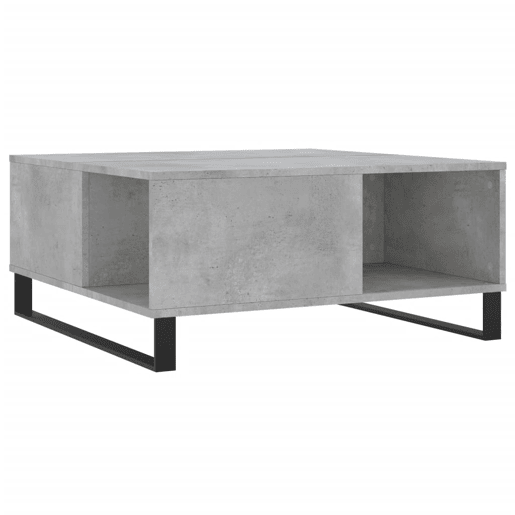 Mesa de Centro, Mesa baixa, 80x80x36,5 cm derivados madeira cinzento cimento