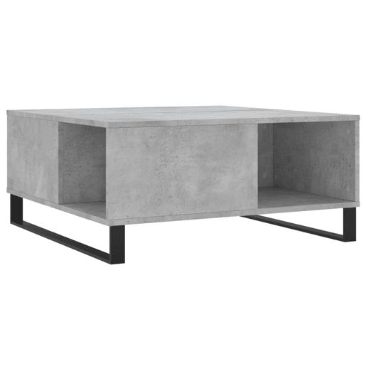 Mesa de Centro, Mesa baixa, 80x80x36,5 cm derivados madeira cinzento cimento