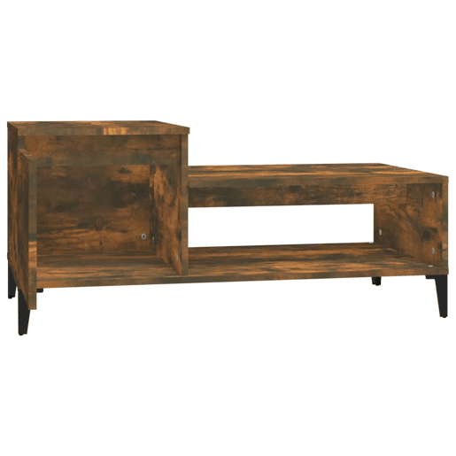 Mesa de Centro, Mesa baixa, 100x50x45 cm derivados madeira carvalho fumado