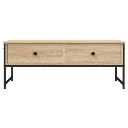 Mesa de Centro, Mesa baixa, 101x49x39,5 cm derivados madeira carvalho sonoma