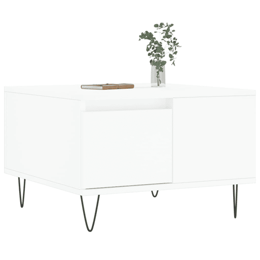 Mesa de Centro, Mesa baixa, 55x55x36,5 cm derivados de madeira branco