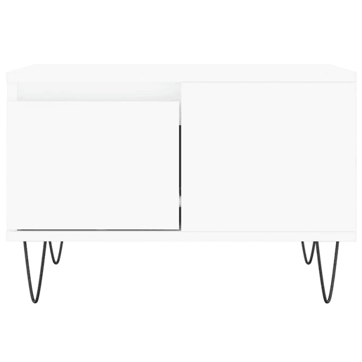 Mesa de Centro, Mesa baixa, 55x55x36,5 cm derivados de madeira branco