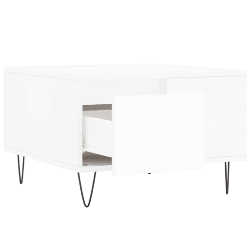 Mesa de Centro, Mesa baixa, 55x55x36,5 cm derivados de madeira branco