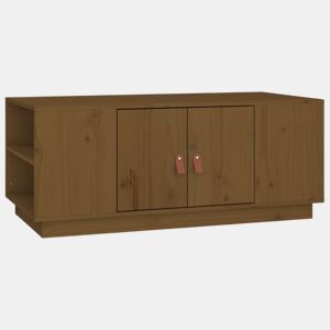 Mesa de Centro, Mesa baixa, 100x50x41 cm pinho maciço castanho mel