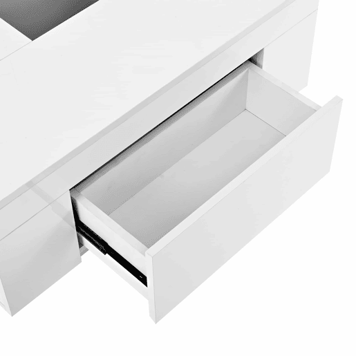 Mesa de centro 105 cm - com iluminação LED, tampo extensível, arrumação oculta, 16 cores - pretobranco Mesa de centro 105 cm - com iluminação LED, tampo extensível, arrumação oculta, 16 cores - pretobranco