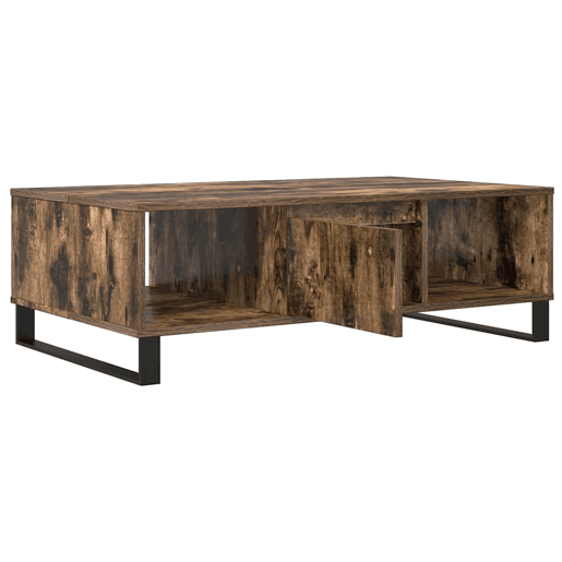 Mesa de Centro, Mesa baixa, 104x60x35cm derivados de madeira carvalho fumado
