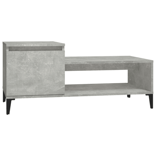 Mesa de Centro, Mesa baixa, 100x50x45 cm derivados madeira cinzento cimento