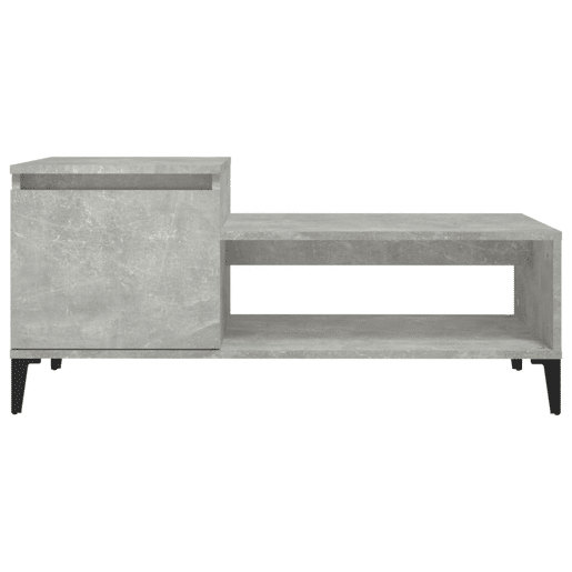 Mesa de Centro, Mesa baixa, 100x50x45 cm derivados madeira cinzento cimento