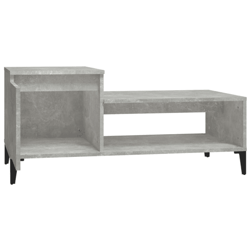 Mesa de Centro, Mesa baixa, 100x50x45 cm derivados madeira cinzento cimento