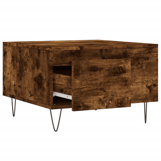 Mesa de Centro, Mesa baixa, 55x55x36,5 cm derivados madeira carvalho fumado