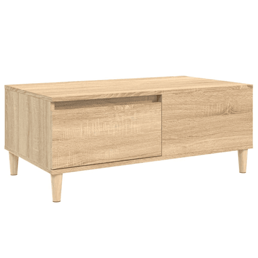 Mesa de Centro, Mesa baixa, 90x50x36,5 cm derivados madeira carvalho sonoma