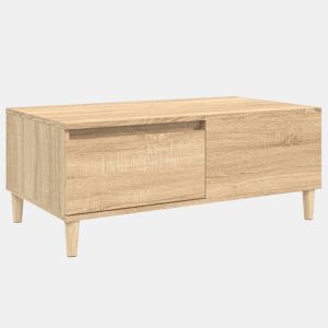 Mesa de Centro, Mesa baixa, 90x50x36,5 cm derivados madeira carvalho sonoma