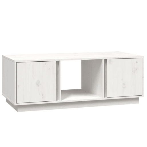 Mesa de Centro, Mesa baixa, 110x50x40 cm pinho maciço branco