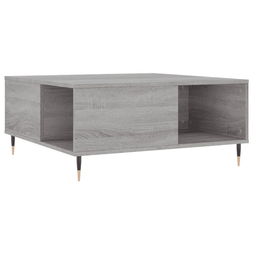Mesa de Centro, Mesa baixa, 80x80x36,5 cm derivados madeira cinzento sonoma