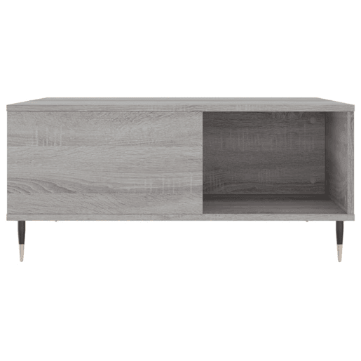 Mesa de Centro, Mesa baixa, 80x80x36,5 cm derivados madeira cinzento sonoma