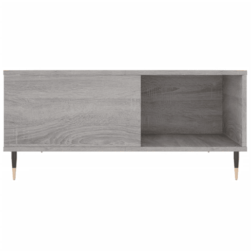 Mesa de Centro, Mesa baixa, 80x80x36,5 cm derivados madeira cinzento sonoma