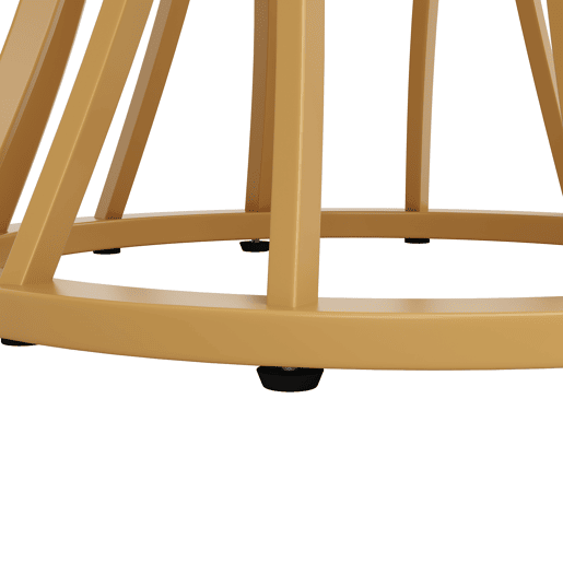 Mesa redonda 80x80 cm - Mesa de jantar em MDF, pernas douradas, para 4-6 pessoas